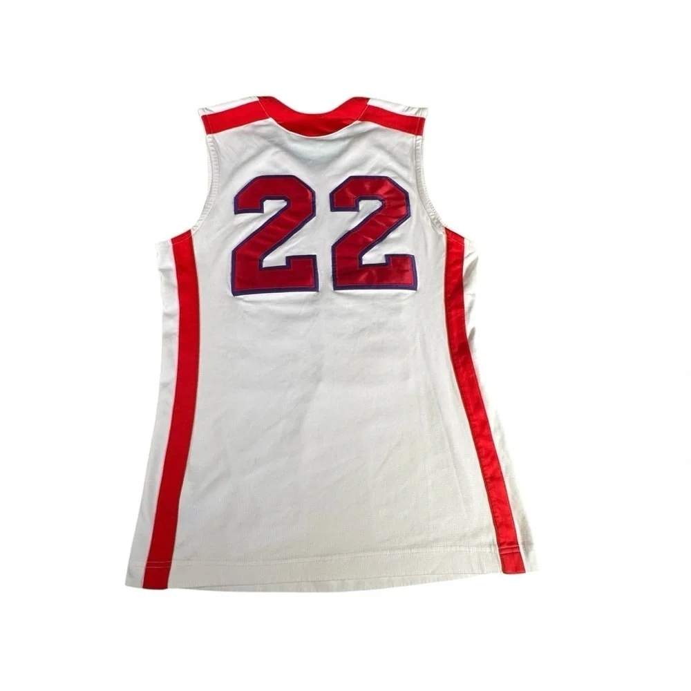 Nike Team Dri-FIT Lancers #22 Basketball Jersey White Red Medium M 392905-109